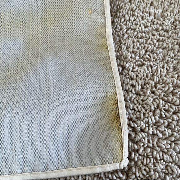 Ralph Lauren Vintage Spun Cotton Loop X-Large Plush Woven Tub Bathmat Cream Nude - Picture 12 of 15